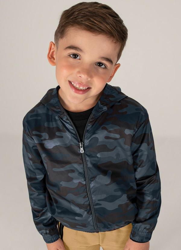 Brandili Mundi - Jaqueta Infantil Menino em Microfibra Cinza