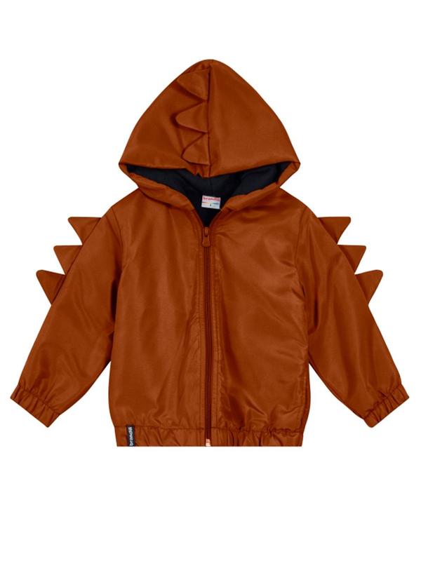 Brandili - Jaqueta Infantil Menino em Microfibra Marrom