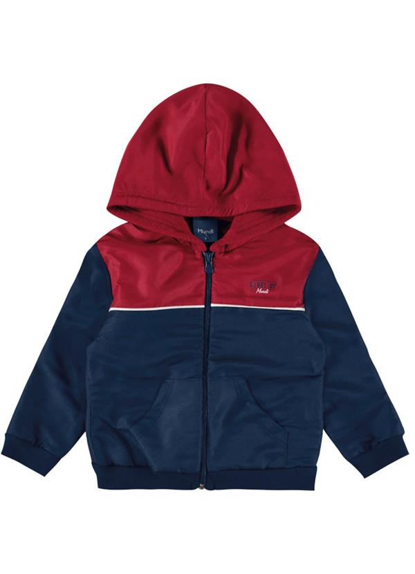 Brandili Mundi - Jaqueta Infantil Menino em Microfibra Vermelho