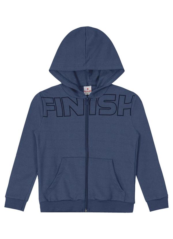 Brandili - Jaqueta Infantil Menino em Moletinho Azul 1