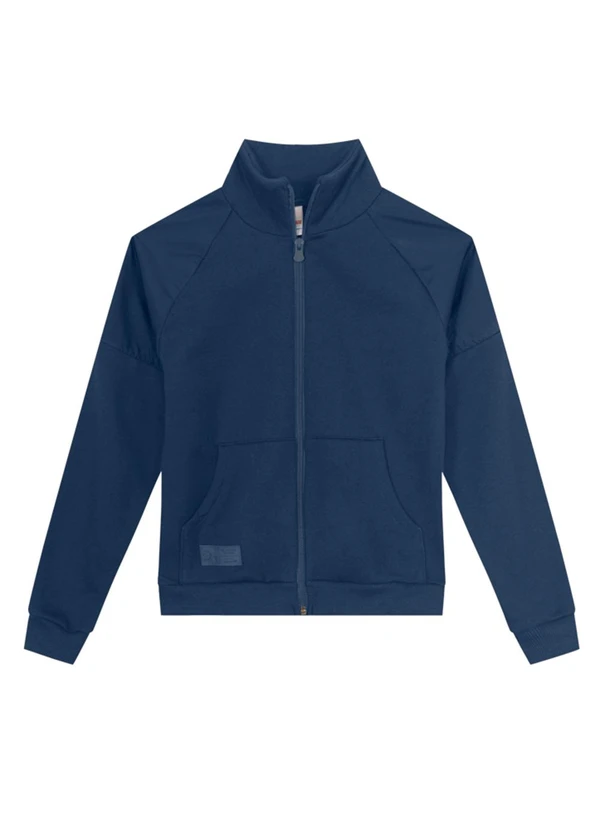 Brandili - Jaqueta Infantil Menino em Moletom Azul