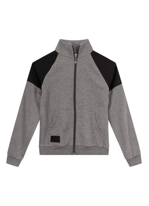 Brandili - Jaqueta Infantil Menino em Moletom Cinza - BRANDILI