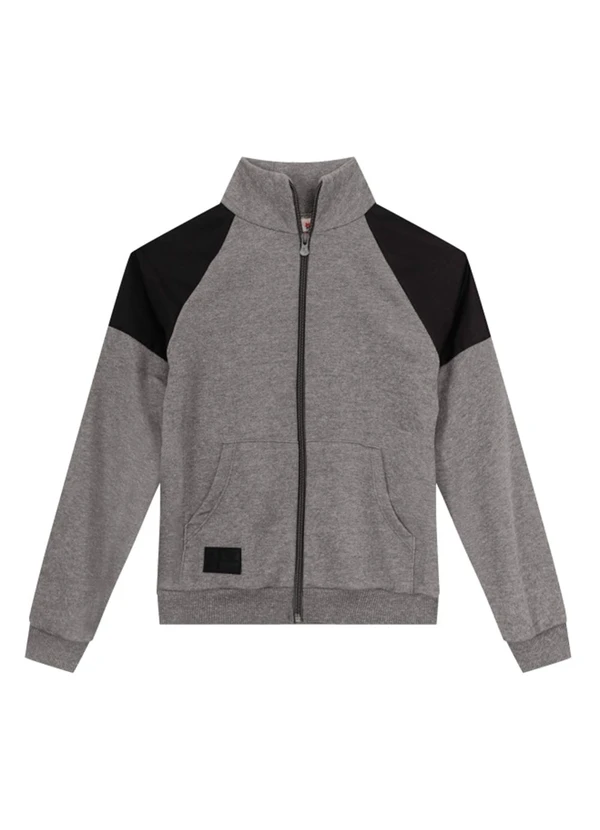 Brandili - Jaqueta Infantil Menino em Moletom Cinza