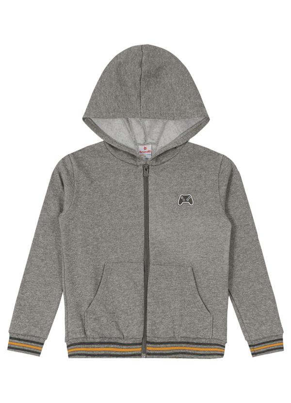 Brandili - Jaqueta Infantil Menino em Moletom Cinza