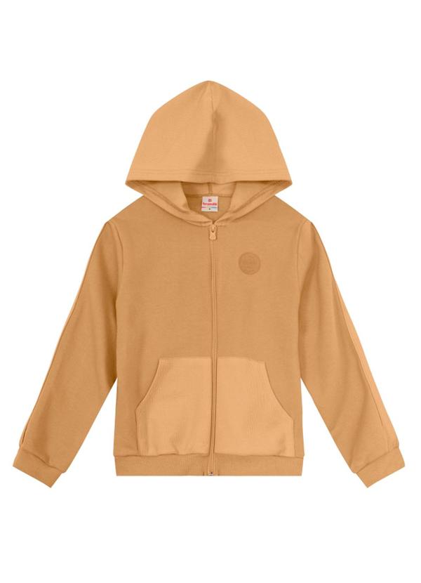 Brandili - Jaqueta Infantil Menino em Moletom Marrom