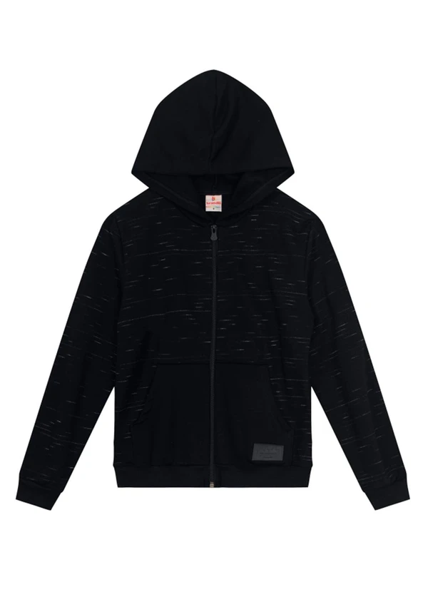 Brandili - Jaqueta Infantil Menino em Moletom Preto