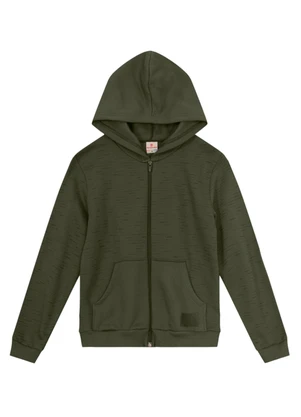 Brandili - Jaqueta Infantil Menino em Moletom Verde - BRANDILI