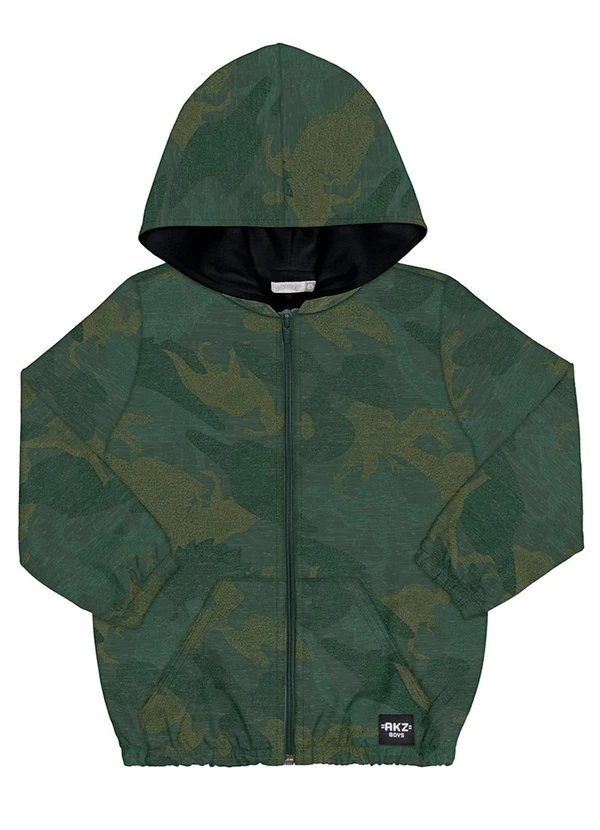 Alakazoo - Jaqueta Infantil Menino em Politel Camuflada Verde 1