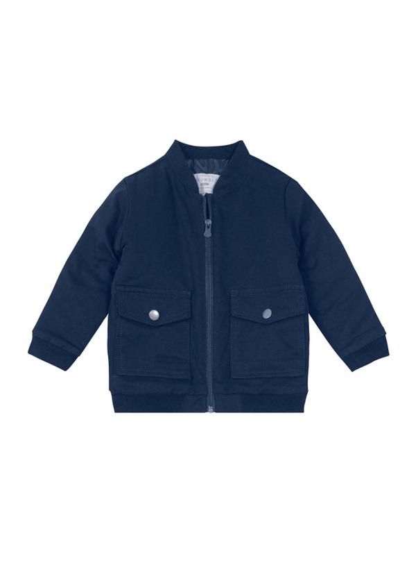 Brandili Mundi - Jaqueta Infantil Menino em Sarja Azul 1