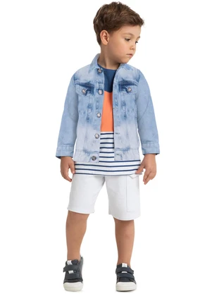 Milon - Jaqueta Infantil Menino Jeans - MILON