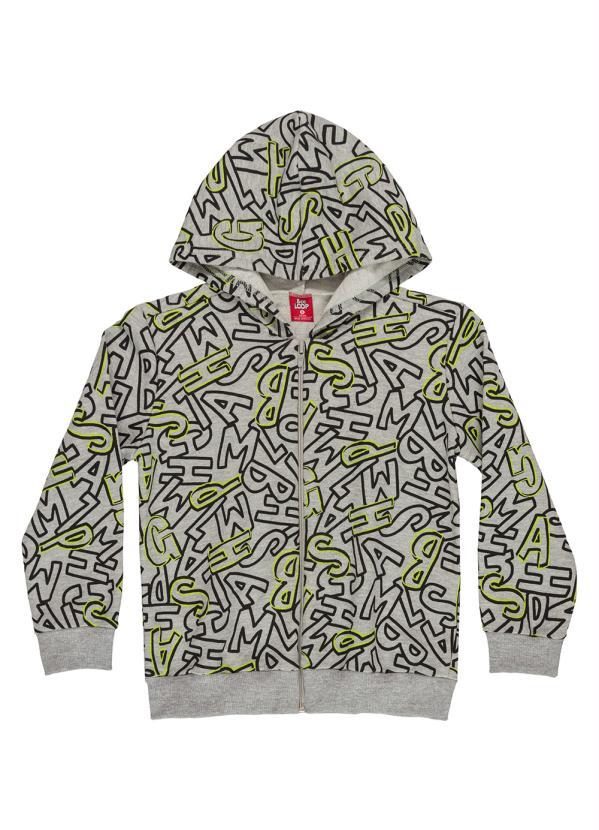 Bee Loop - Jaqueta Infantil Menino Moletom Cinza