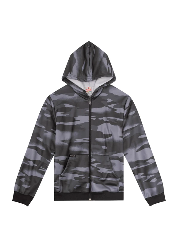 Brandili - Jaqueta Infantil Menino Moletom Cinza 3
