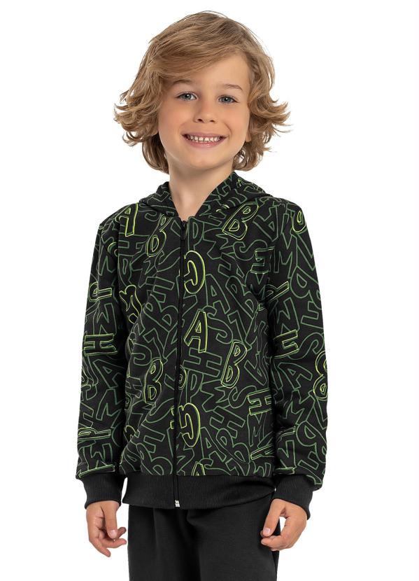 Bee Loop - Jaqueta Infantil Menino Moletom Preto