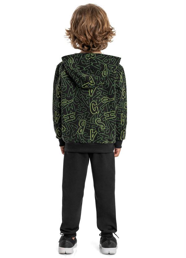 Bee Loop - Jaqueta Infantil Menino Moletom Preto 4