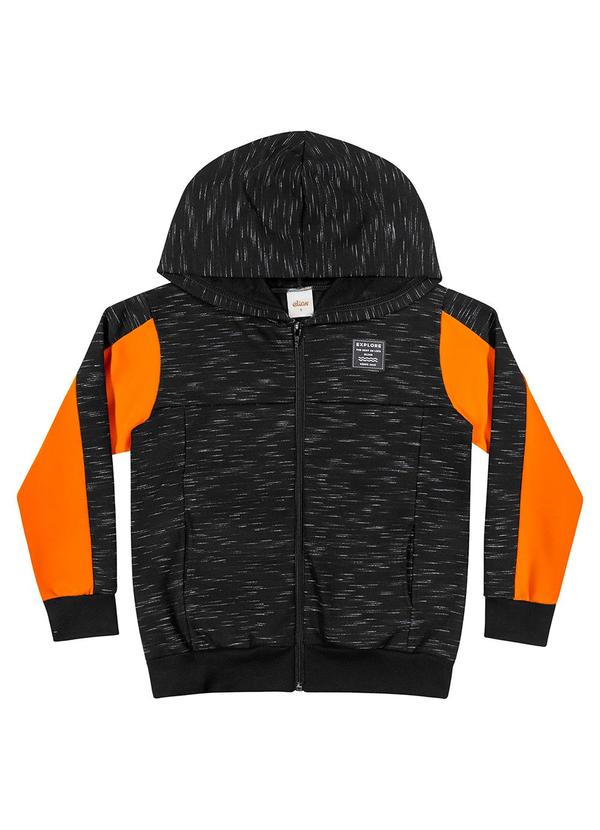 Elian - Jaqueta Infantil Menino Moletom Rajado Preto 3