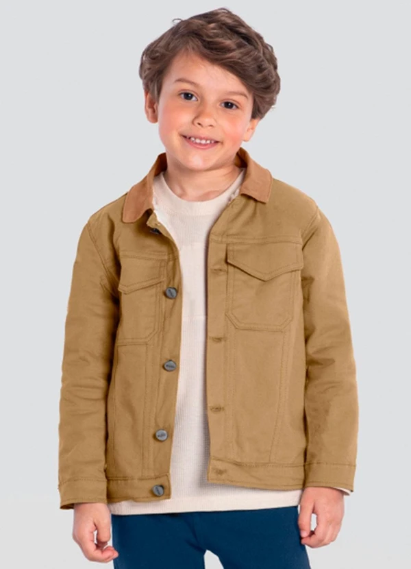 Brandili Mundi Jaqueta Infantil Menino Peluciada Marrom