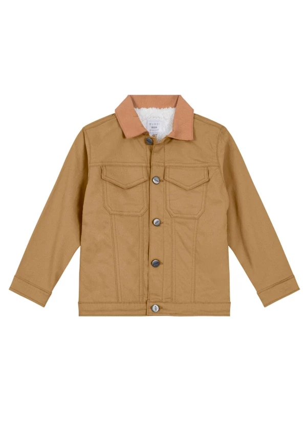 Brandili Mundi - Jaqueta Infantil Menino Peluciada Marrom 3