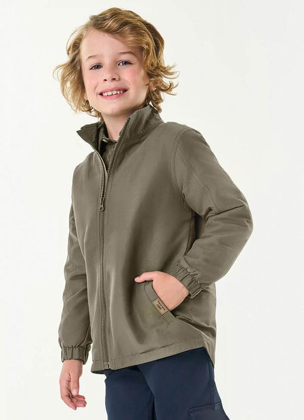 Trick Nick - Jaqueta Infantil Microfibra Aveludada Verde