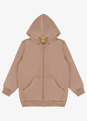 Rovi Kids - Jaqueta Infantil Moletom com Capuz Marrom - ROVI KIDS