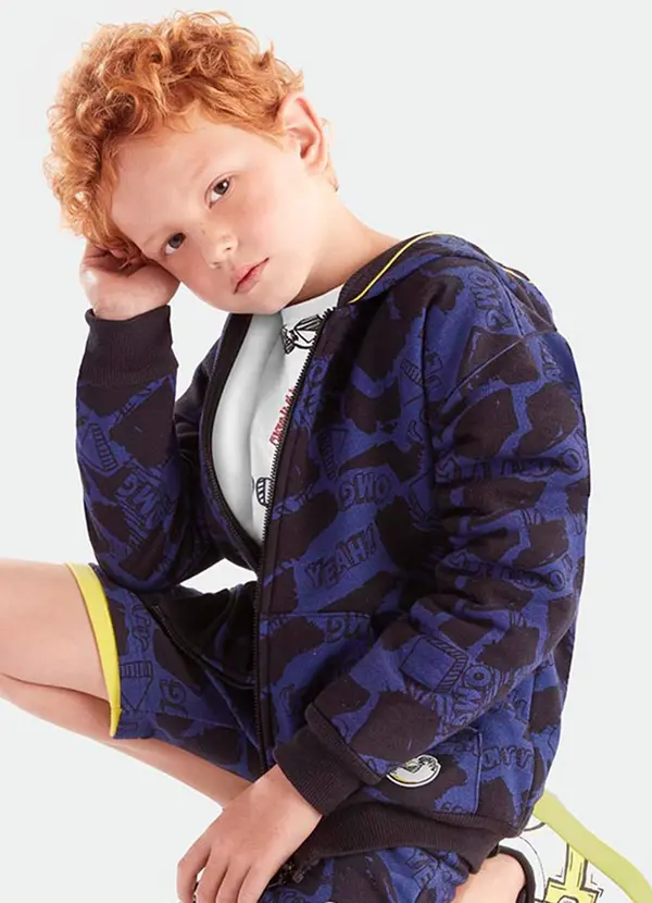 Jaqueta Infantil Moletom Roxo Tigor