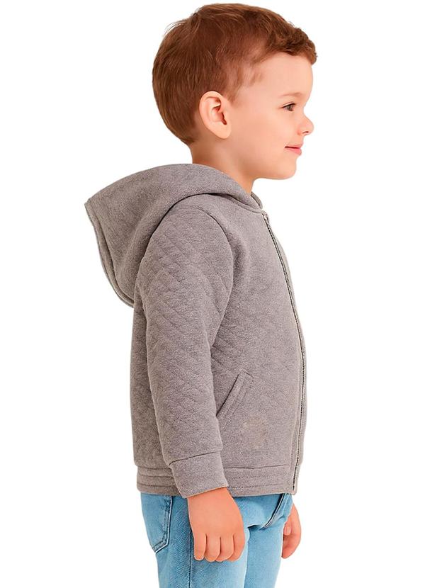 Marlan - Jaqueta Infantil Unissex em Matelassê Cinza 4