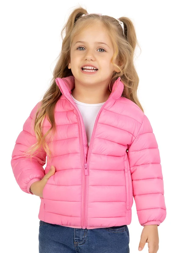 Kyly - Jaqueta Infantil Unissex em Nylon Rosa