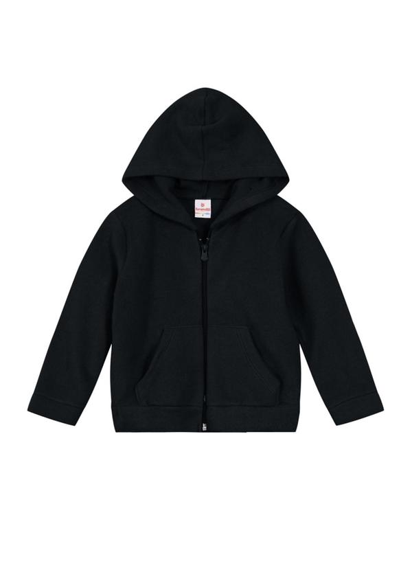 Brandili - Jaqueta Infantil Unissex em Soft Preto