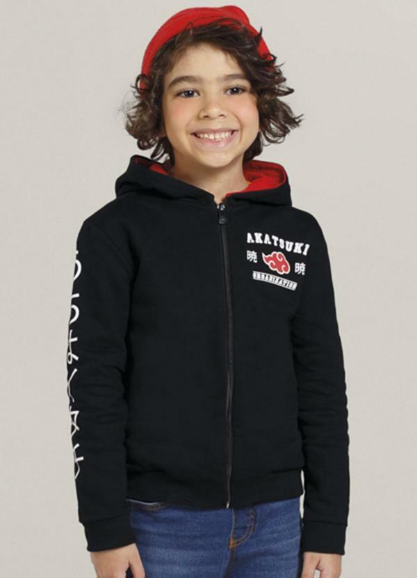 Brandili - Jaqueta Infantil Unissex Naruto Preto