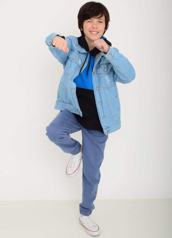 Sun Place - Jaqueta Jeans Juvenil Masculina Azul 3