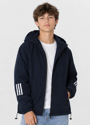 Rovitex - Jaqueta Juvenil Masculina com Capuz Azul - ROVITEX