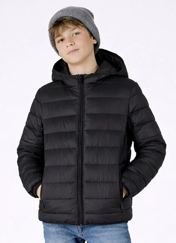 Rovitex - Jaqueta Juvenil Masculina com Capuz Preto