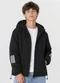 Rovitex - Jaqueta Juvenil Masculina com Capuz Preto - variação: Preto