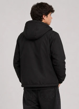 Rovitex - Jaqueta Juvenil Masculina com Capuz Preto - ROVITEX