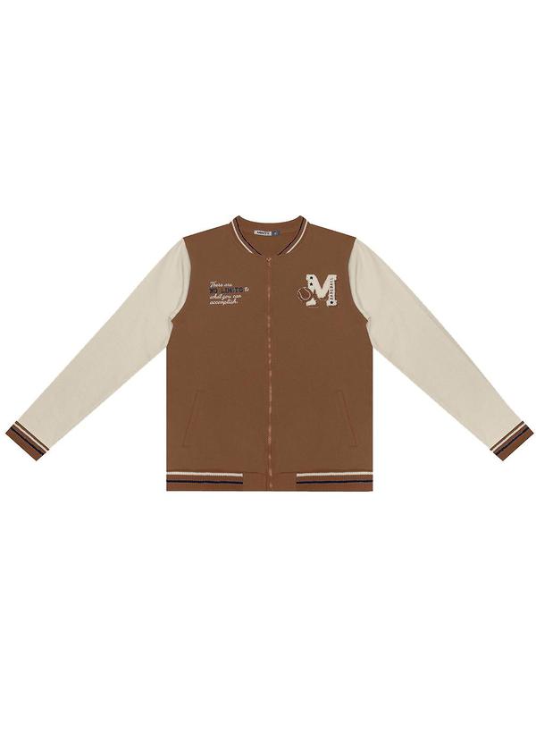 Minty - Jaqueta Juvenil Masculina em Moletom Marrom 1