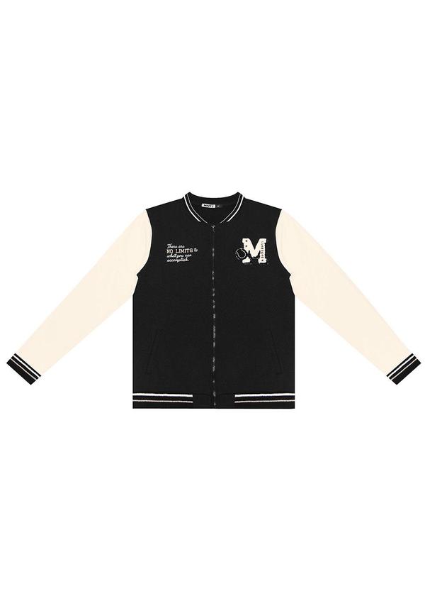 Minty - Jaqueta Juvenil Masculina em Moletom Preto
