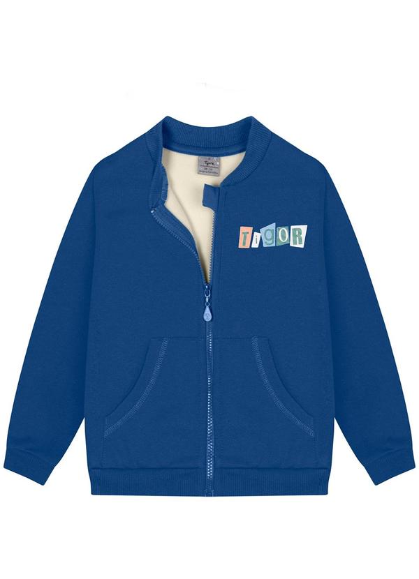 Tigor T Tigre - Jaqueta Manga Longa Moletom Masculina Bebê Azul