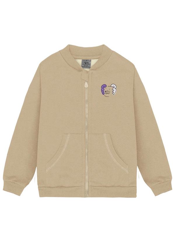 Tigor T Tigre - Jaqueta Manga Longa Moletom Masculina Bebê Bege 1