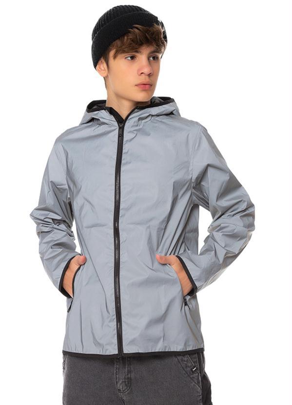 Rovitex Teen - Jaqueta Menino com Bolsos e Capuz Prata