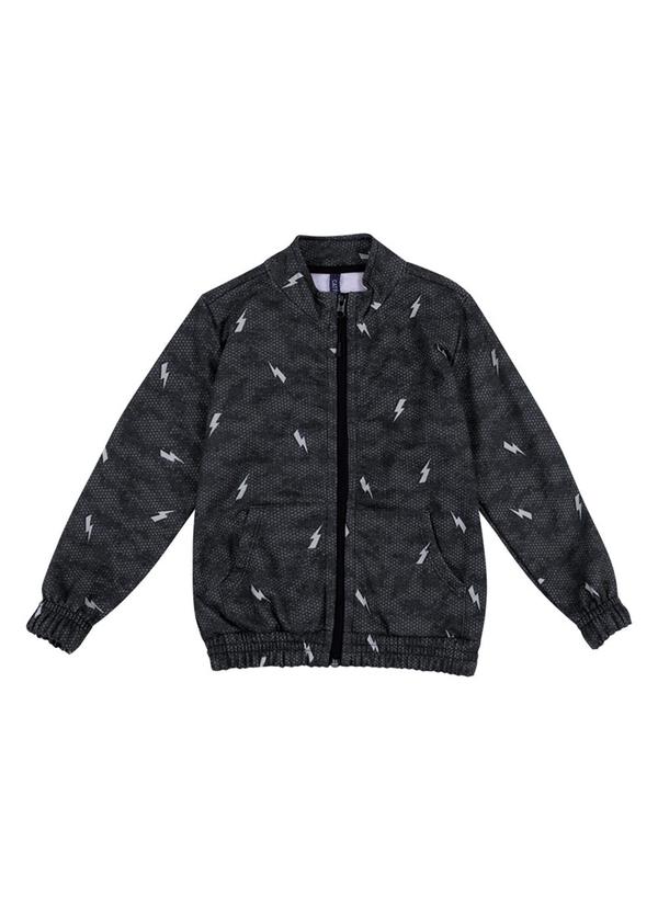 Cativa Kids - Jaqueta Masculina em Moletom Preto