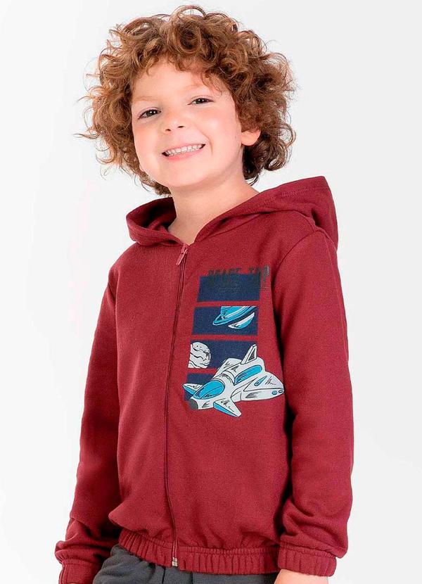 Cativa Kids - Jaqueta Masculina Infantil Estilosa Vermelho