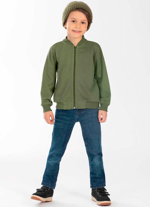 Cativa Kids - Jaqueta Masculina Infantil Moderna Verde