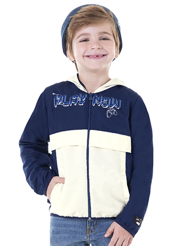 Marlan - Jaqueta Menino Corta Vento Play Now Azul