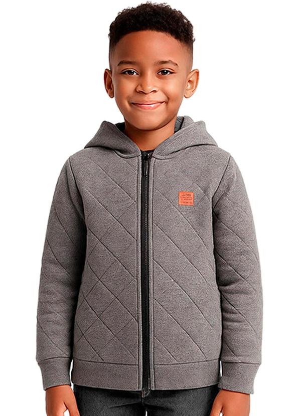 Ioluig - Jaqueta Menino em Matelasse Fleece Cinza 1