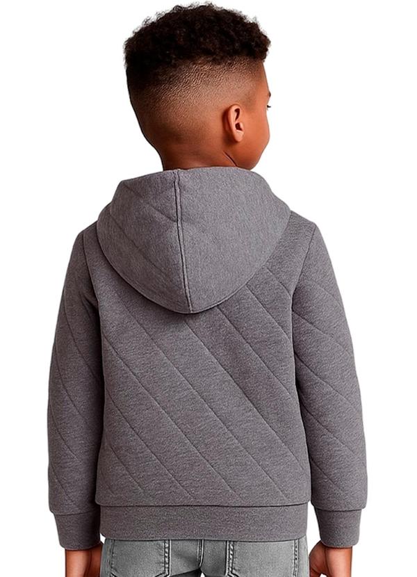 Ioluig - Jaqueta Menino em Matelasse Fleece Cinza 2