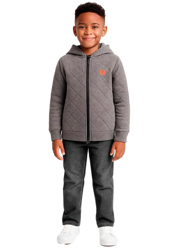 Ioluig - Jaqueta Menino em Matelasse Fleece Cinza 3