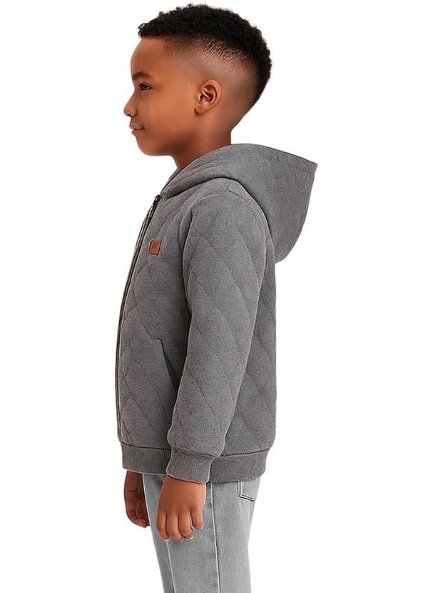 Ioluig - Jaqueta Menino em Matelasse Fleece Cinza 4
