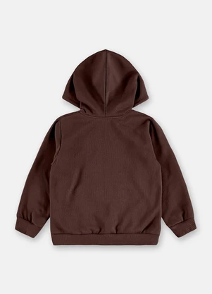 Up Baby - Jaqueta Menino em Moletom Felpado Marrom - UP BABY