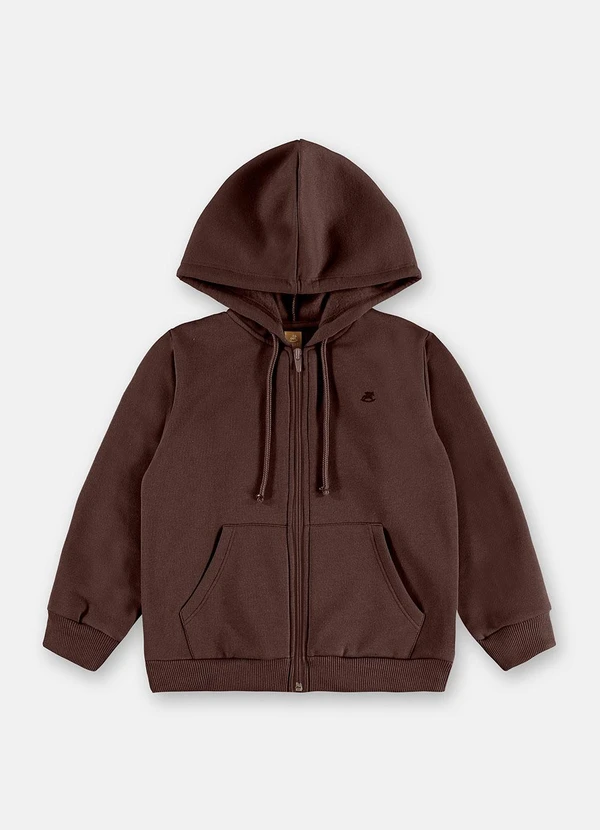 Up Baby - Jaqueta Menino em Moletom Felpado Marrom 1
