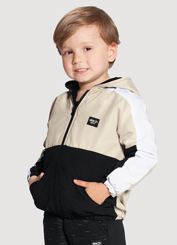 Alakazoo - Jaqueta Menino em Politel com Capuz Preto