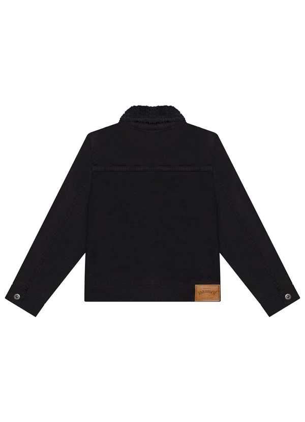 Alakazoo - Jaqueta Menino em Sarja com Forro de Pelo Preto 6